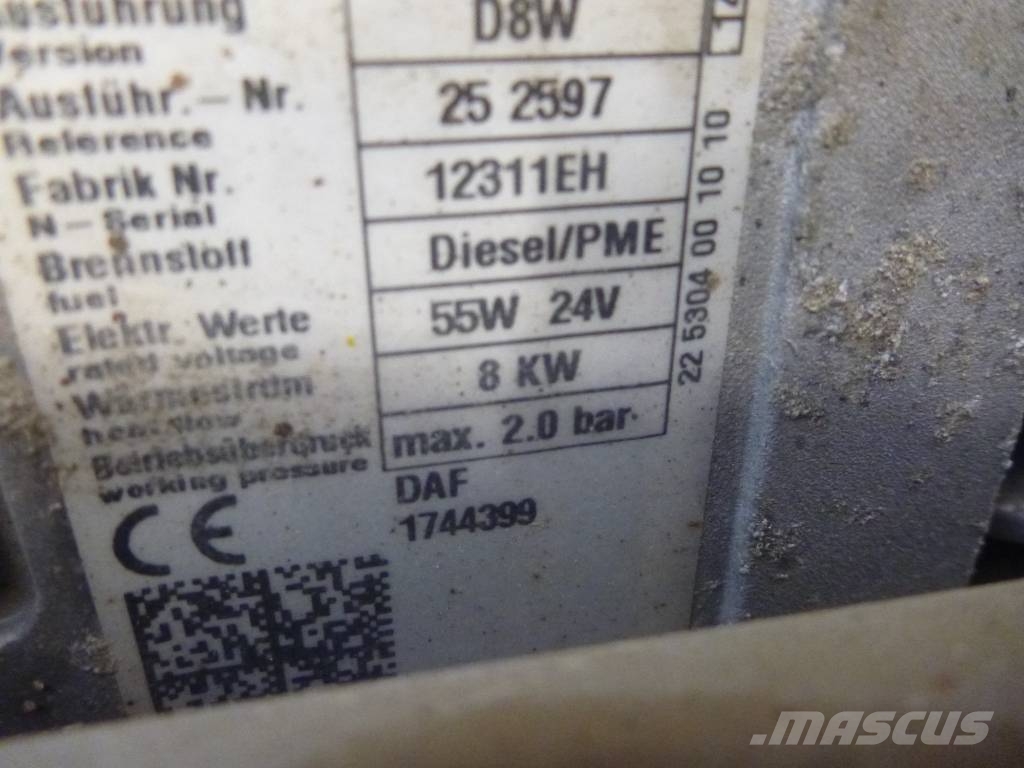 Dieselvärmare 1744399 DAF XF Кабини