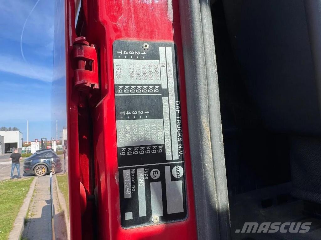 DAF XF 460 6X2 EURO 6 VDL HOOK 20T Rol kiper kamioni sa kukom za podizanje tereta