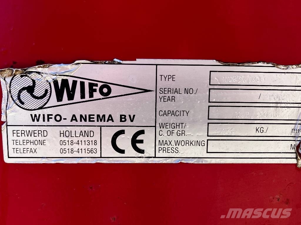 Wifo wu-23-R-700-1800 Ostali priključki in naprave za pripravo tal