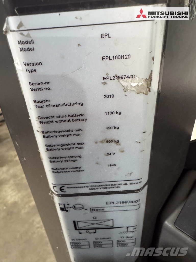 UniCarriers EPL 100/120 - 5694 Std. Niskodizajući komisioni viljuškar