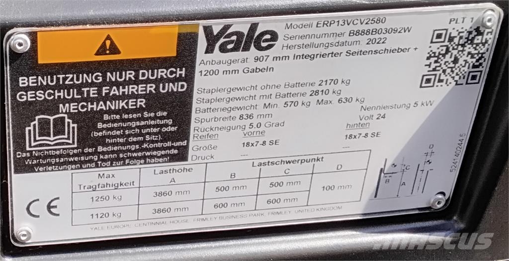 Yale ERP13VC Električni viljuškari