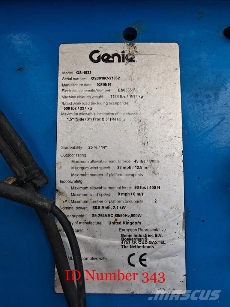 Genie GS1932 21 Pieces! Schaarhoogwerkers