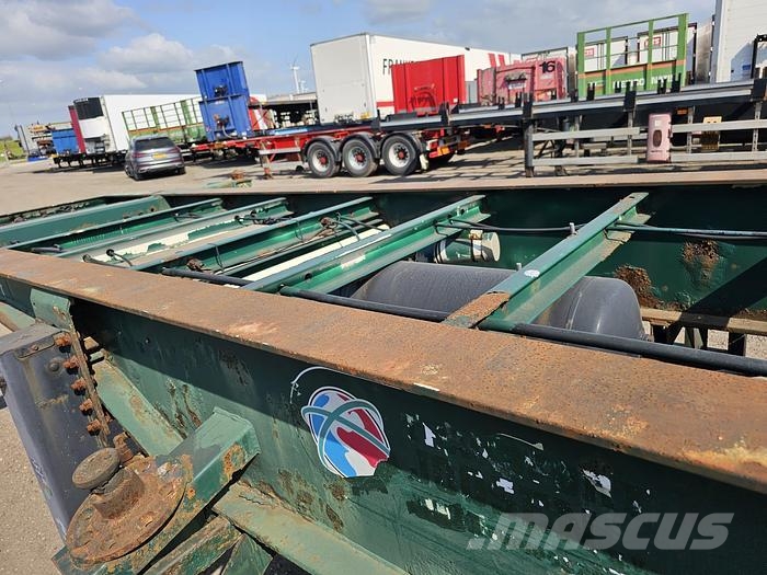 Flandria 2 AXLE 20 FT CHASSIS STEEL SUSPENSION ROR Containerchassis Semitrailere