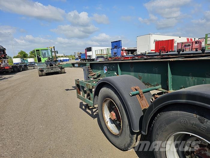 Flandria 2 AXLE 20 FT CHASSIS STEEL SUSPENSION ROR Containerchassis Semitrailere