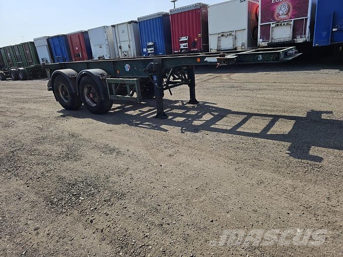 Flandria 2 AXLE 20 FT CHASSIS STEEL SUSPENSION ROR Containerchassis Semitrailere