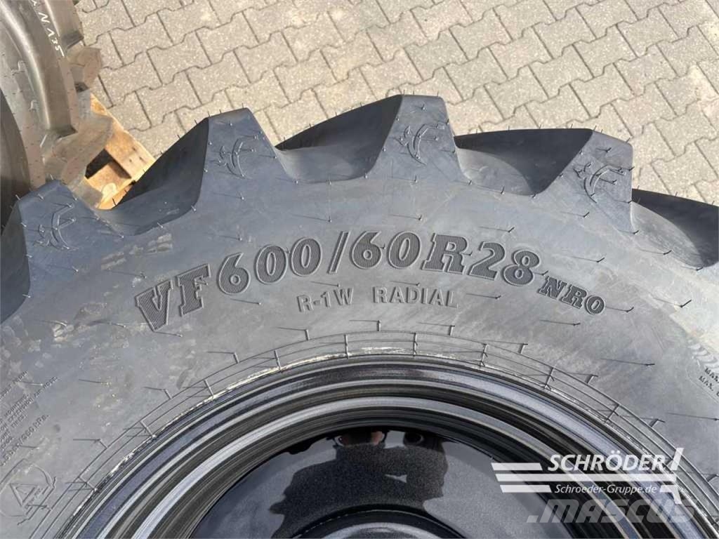 BKT VF 600/60 R28 + VF 710/60 R38 Tyres, wheels and rims