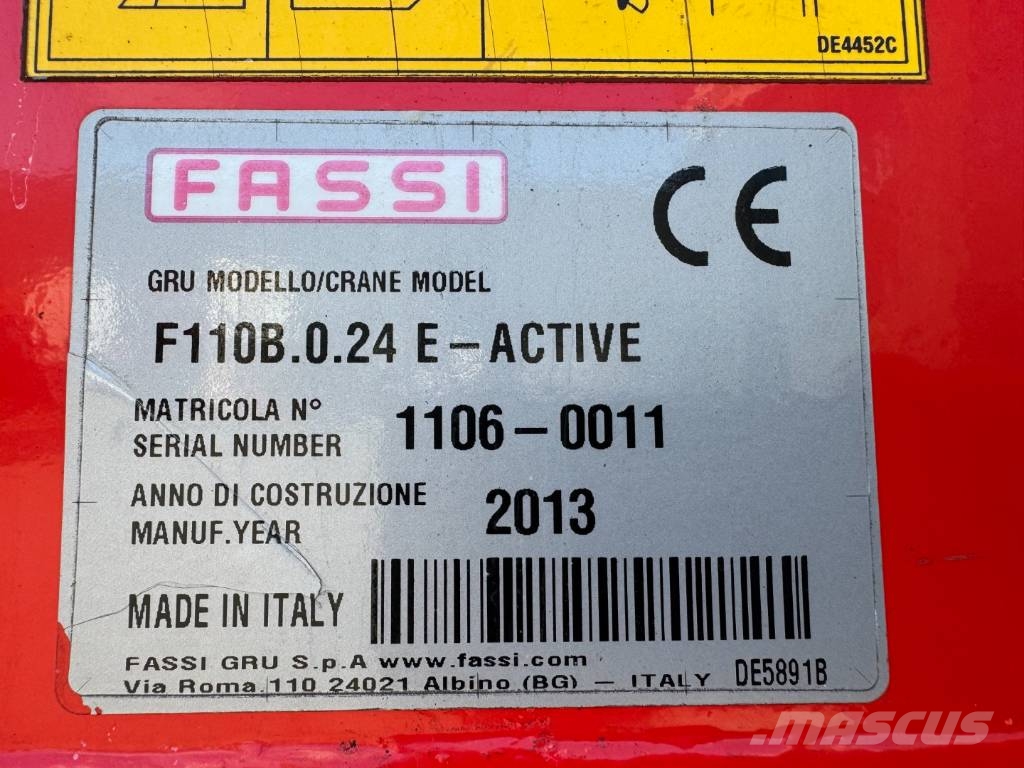 Iveco EuroCargo 160E30 Fassi F110 / Glaslad Araç üzeri vinçler