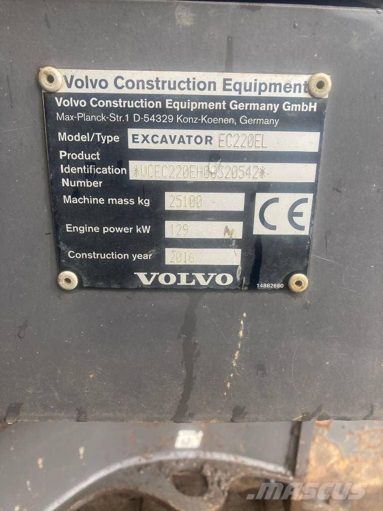 Volvo EC220EL, GPS Leica 3D, Engcon rotortilt Beltegraver