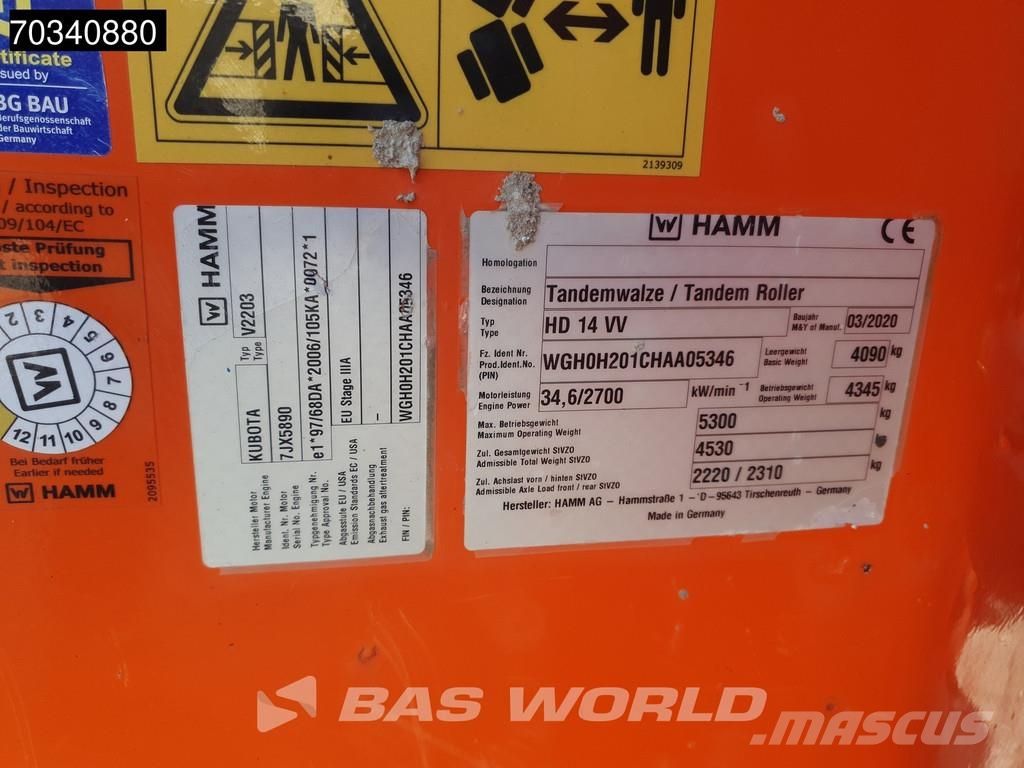 Hamm HD14 VV Duowalsen