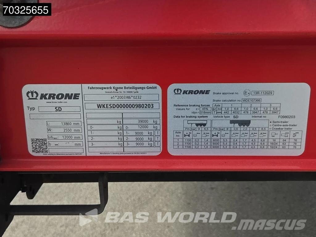 Krone SD نصف مقطورات بباب جانبي
