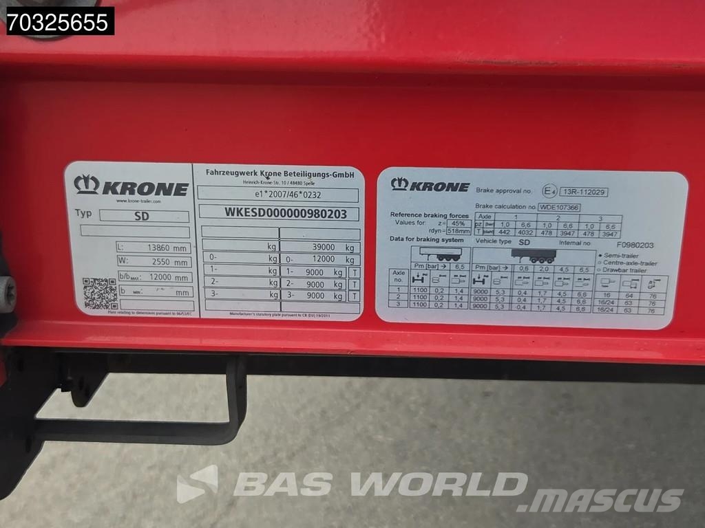Krone SD نصف مقطورات بباب جانبي