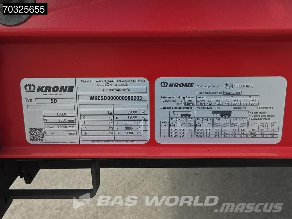 Krone SD Sliding Roof Curtainsider semi-trailers
