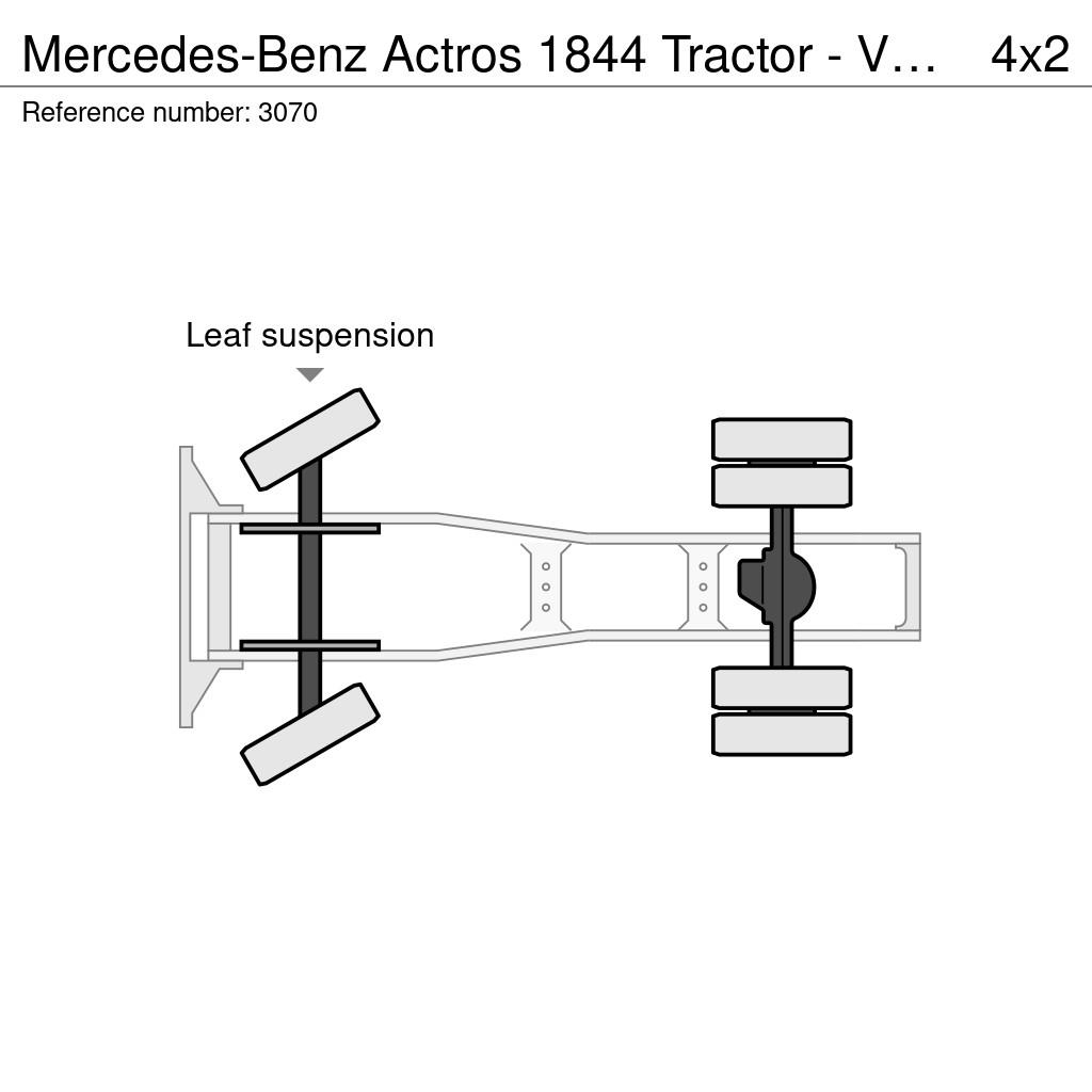 Mercedes-Benz Actros 1844 Tractor - V6 - MP2 - EPS Gearbox - 3 P Sattelzugmaschinen