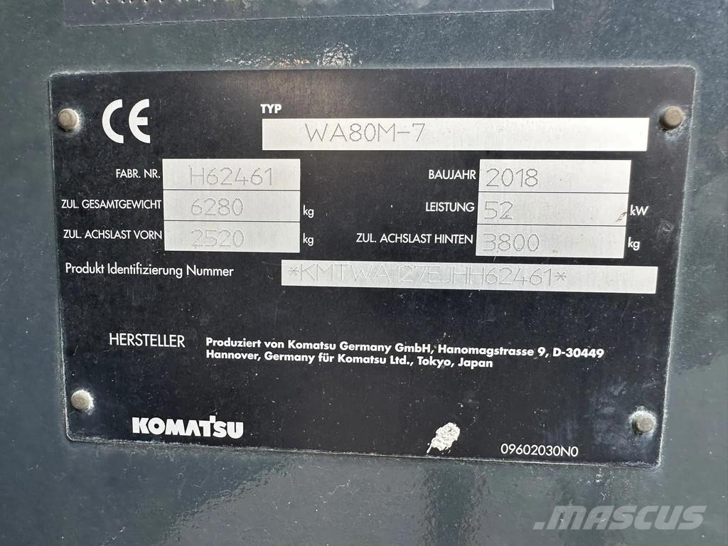 Komatsu WA80M-7 Wielladers