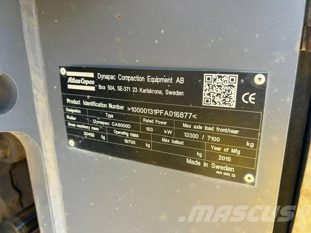 Dynapac CA 6000 Οδοστρωτήρες μονού κυλίνδρου