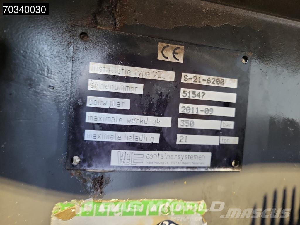 DAF CF85.410 6X2 NL-Truck VDL S-21 6200 container syst Rol kiper kamioni sa kukom za podizanje tereta