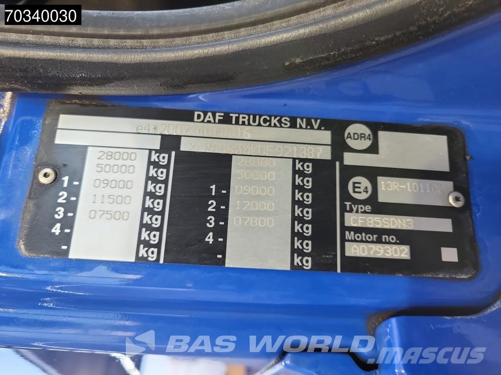 DAF CF85.410 6X2 NL-Truck VDL S-21 6200 container syst Rol kiper kamioni sa kukom za podizanje tereta