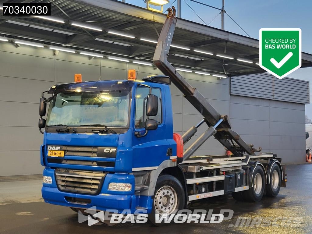 DAF CF85.410 6X2 NL-Truck VDL S-21 6200 container syst Rol kiper kamioni sa kukom za podizanje tereta