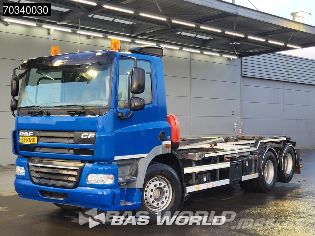 DAF CF85.410 6X2 NL-Truck VDL S-21 6200 container syst Rol kiper kamioni sa kukom za podizanje tereta