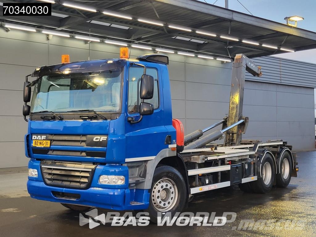 DAF CF85.410 6X2 NL-Truck VDL S-21 6200 container syst Rol kiper kamioni sa kukom za podizanje tereta