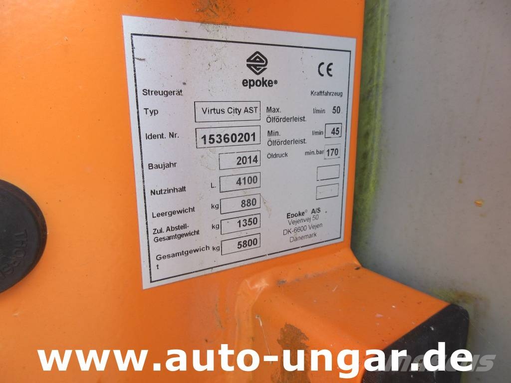Epoke Virtus City AST 4100l Solestreuer Feuchtsalzstreue Hiekan- ja suolanlevittimet