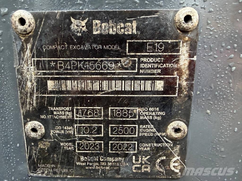 Bobcat E 19 Mini kotrók < 7t