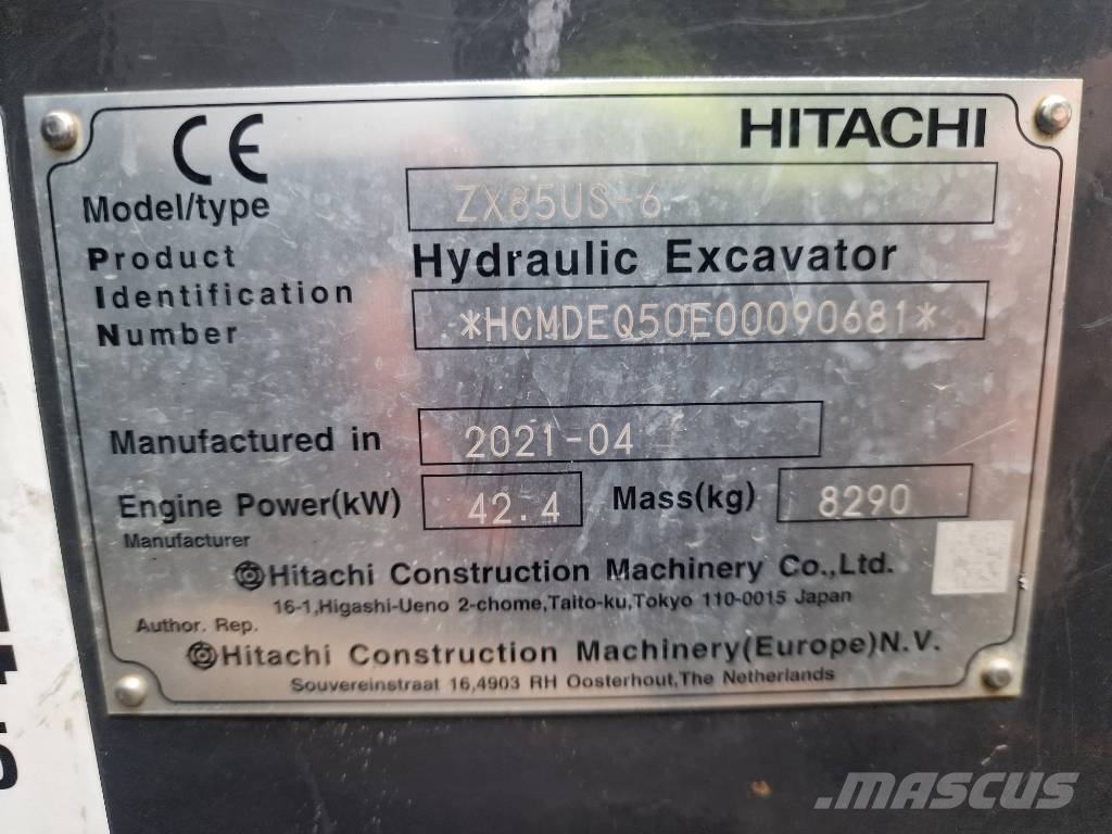 Hitachi ZX 85 US-6 Midi excavators  7t - 12t