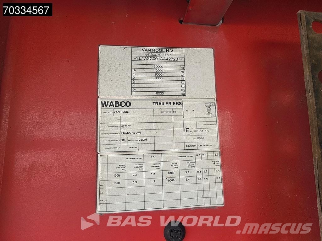 Van Hool APK 03/27 Laadklep BPW Noslēgtās piekabes