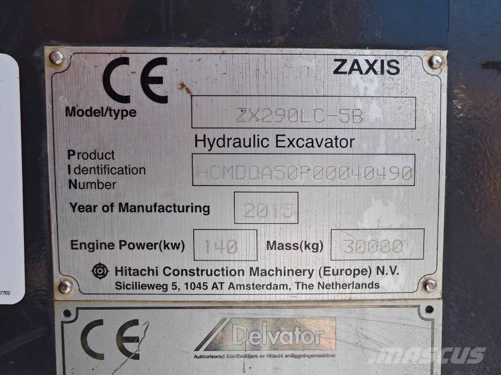Hitachi ZX 290 LC-5 履带挖掘机