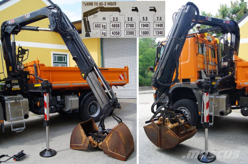 Mercedes-Benz ACTROS 1832 /4x4/TÜV/HIAB 111/MEILLER/Winterdienst Camiones grúa