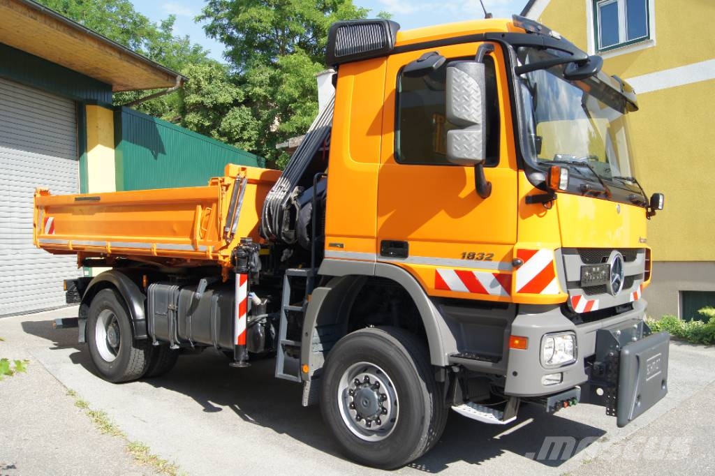 Mercedes-Benz ACTROS 1832 /4x4/TÜV/HIAB 111/MEILLER/Winterdienst Camiones grúa