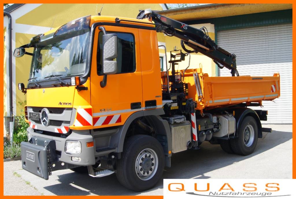 Mercedes-Benz ACTROS 1832 /4x4/TÜV/HIAB 111/MEILLER/Winterdienst Camiones grúa