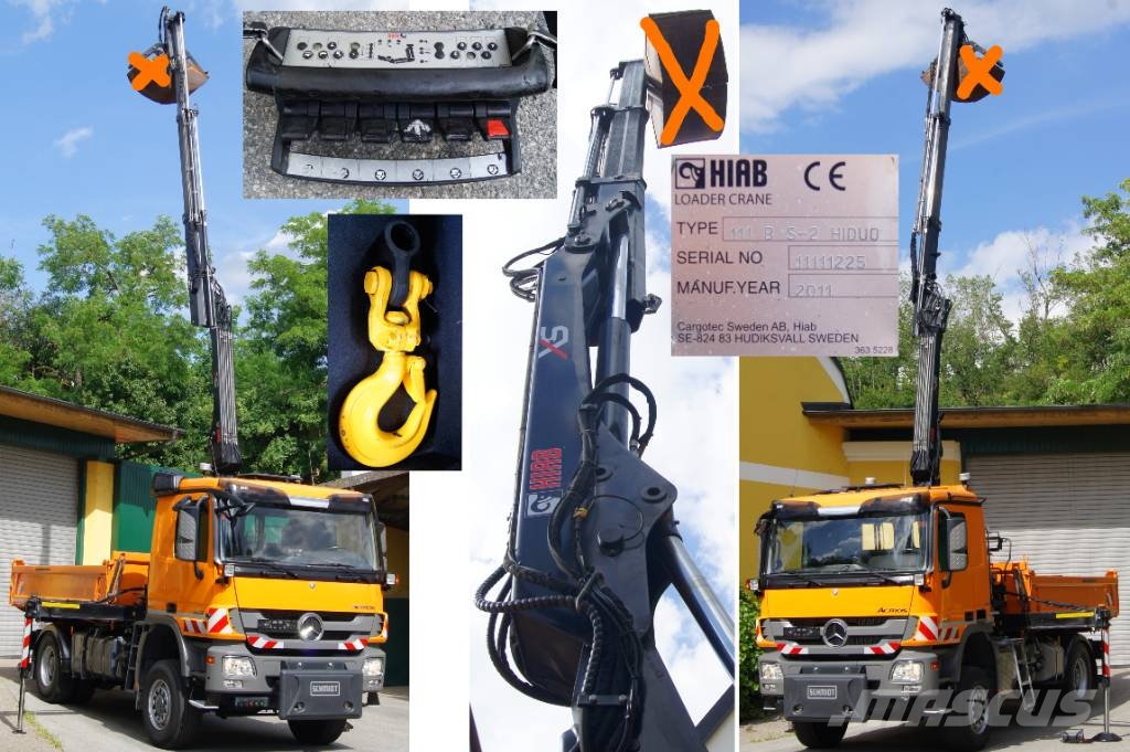 Mercedes-Benz ACTROS 1832 / 4x4 / HIAB 111 /MEILLER/Winterdienst Kranbilar