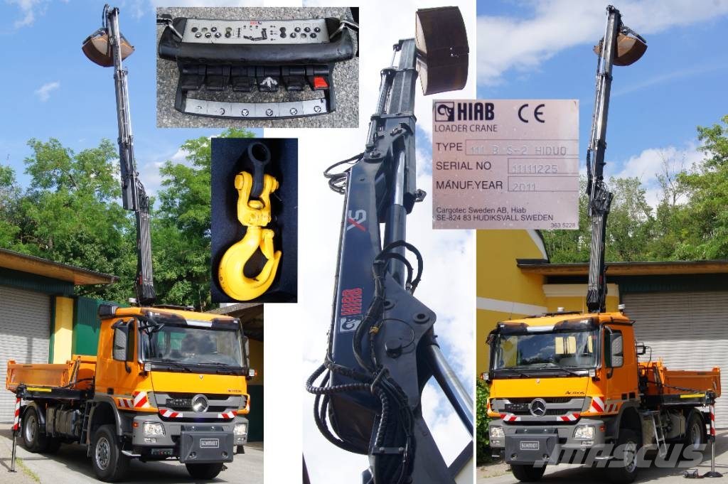 Mercedes-Benz ACTROS 1832 /4x4/TÜV/HIAB 111/MEILLER/Winterdienst Camiones grúa