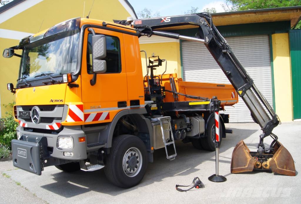 Mercedes-Benz ACTROS 1832 /4x4/TÜV/HIAB 111/MEILLER/Winterdienst Camiones grúa