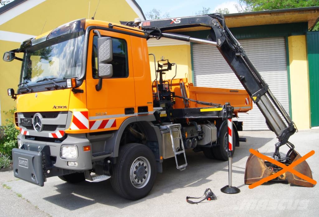 Mercedes-Benz ACTROS 1832 / 4x4 / HIAB 111 /MEILLER/Winterdienst Kranbilar