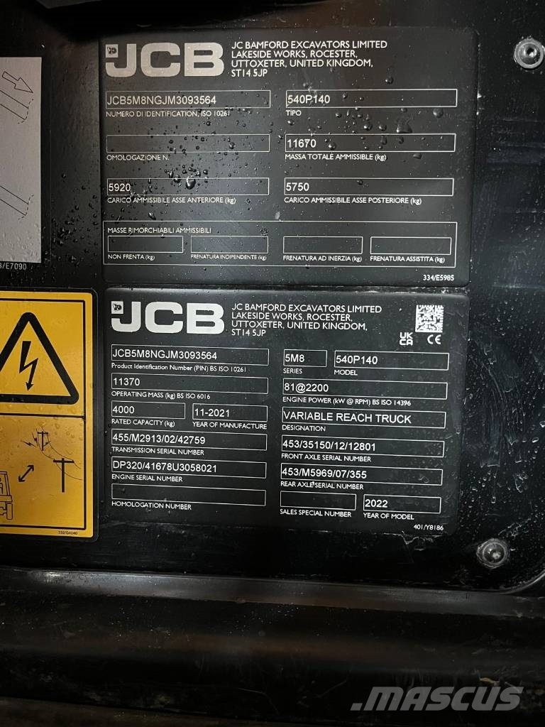 JCB 540-140 Telescopic handlers
