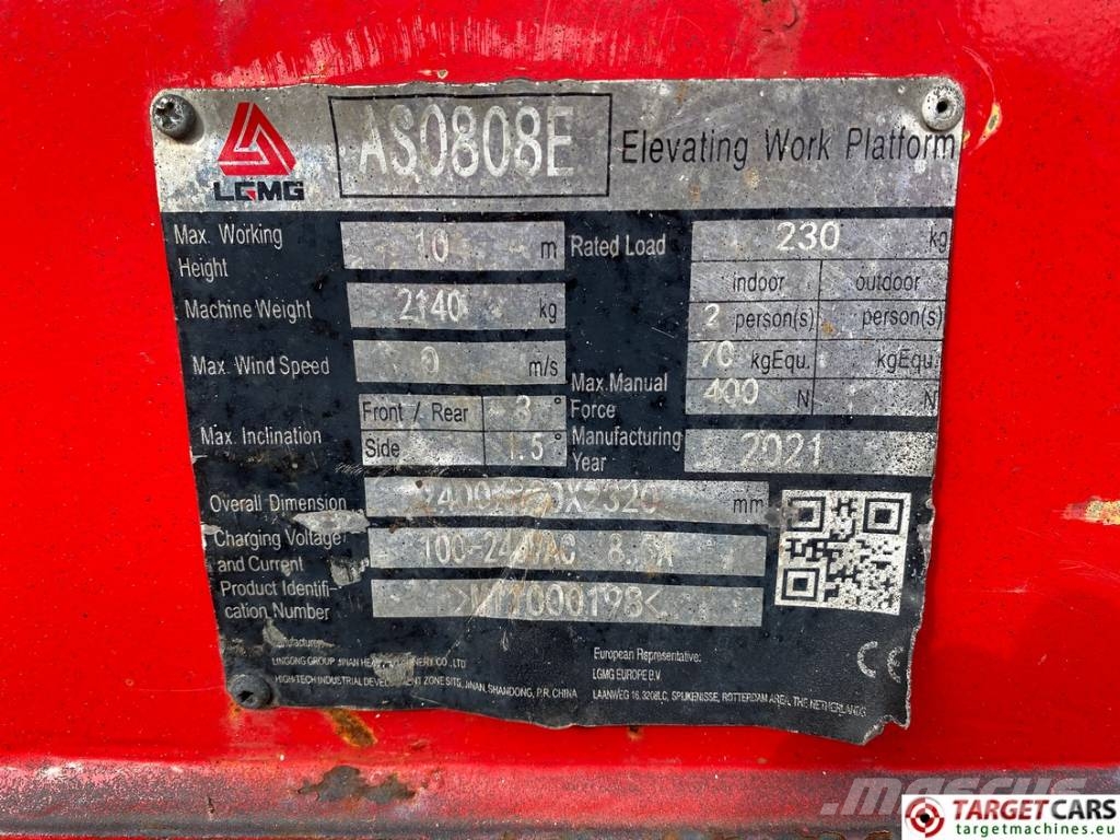 LGMG AS0808E Electric AS2632E Scissor Work Lift 1000cm 剪式升降機