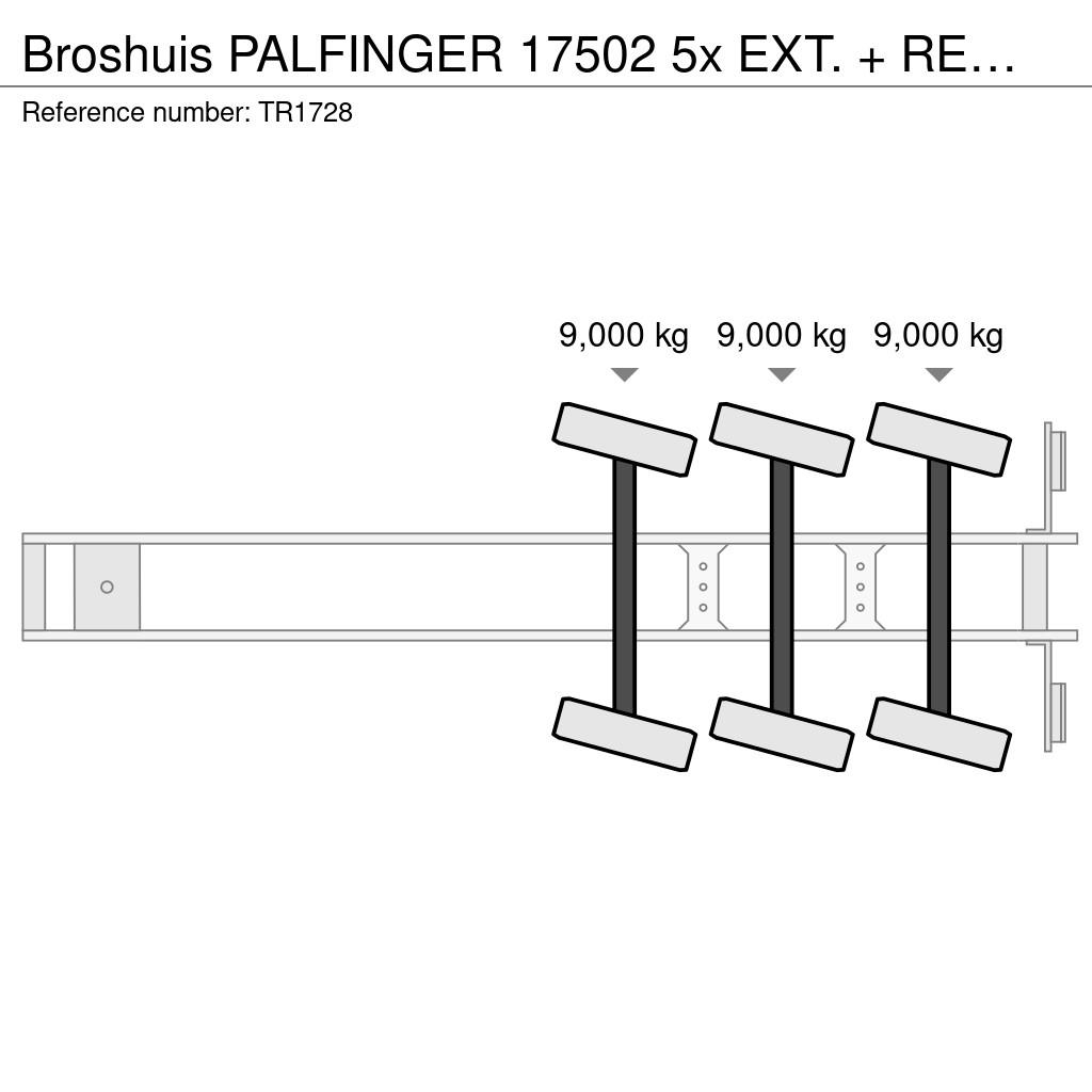 Broshuis PALFINGER 17502 5x EXT. + REMOTE + 3x AXLE STEERIN Низкорамные полуприцепы