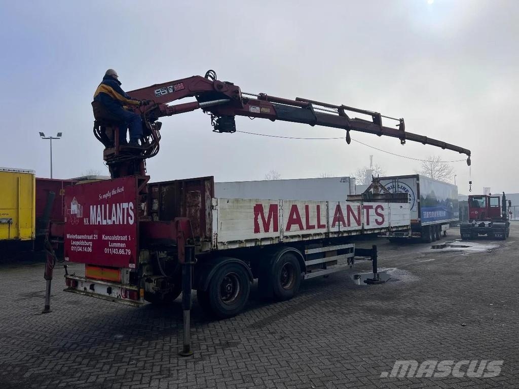 ATM 2 AXLE + HIAB 300-4 Semirremolques de plataformas planas/laterales abatibles
