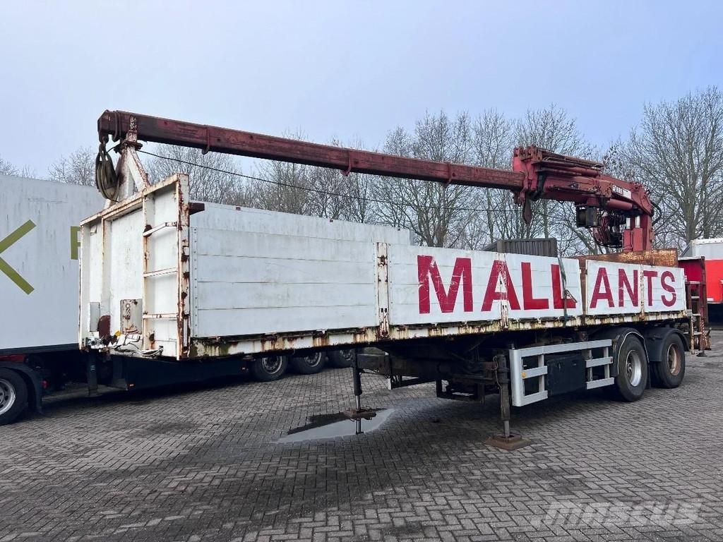 ATM 2 AXLE + HIAB 300-4 Semirremolques de plataformas planas/laterales abatibles