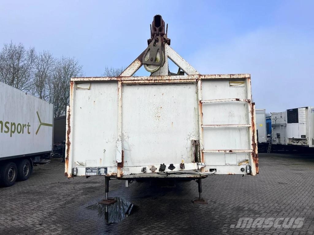 ATM 2 AXLE + HIAB 300-4 Semirremolques de plataformas planas/laterales abatibles