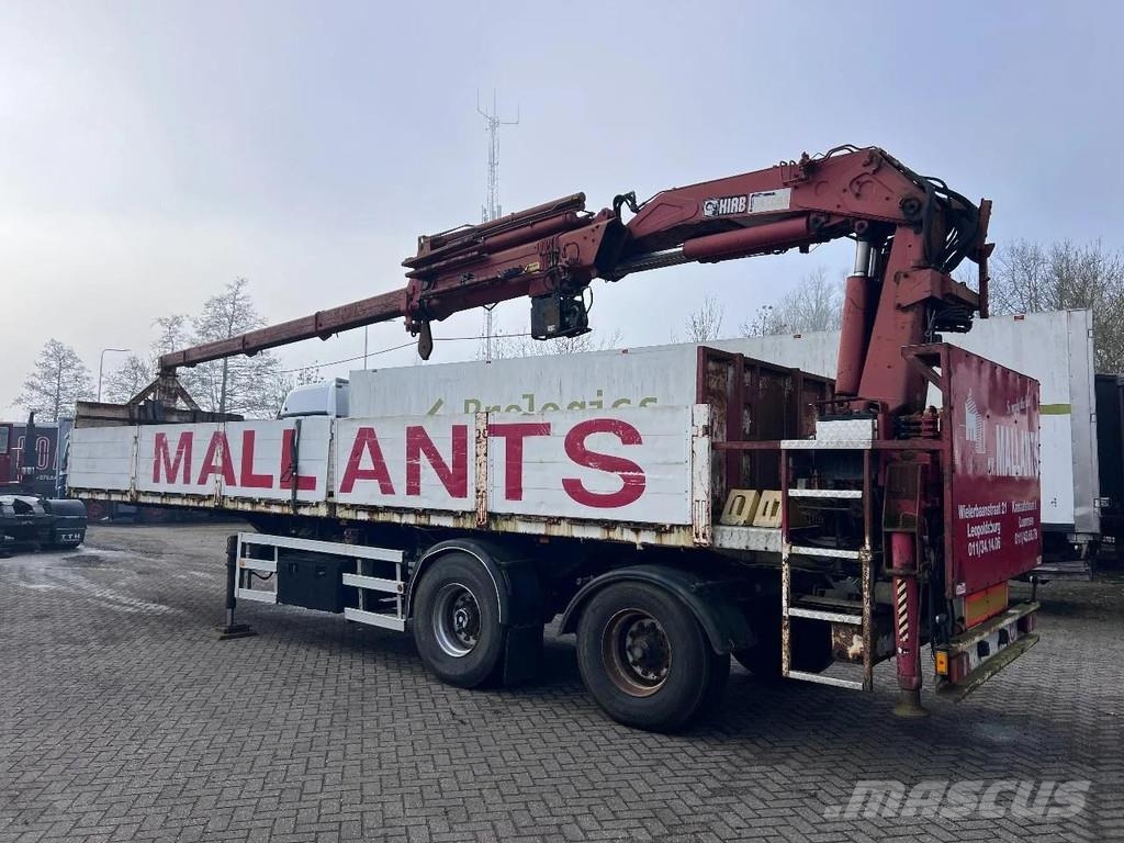 ATM 2 AXLE + HIAB 300-4 Semirremolques de plataformas planas/laterales abatibles
