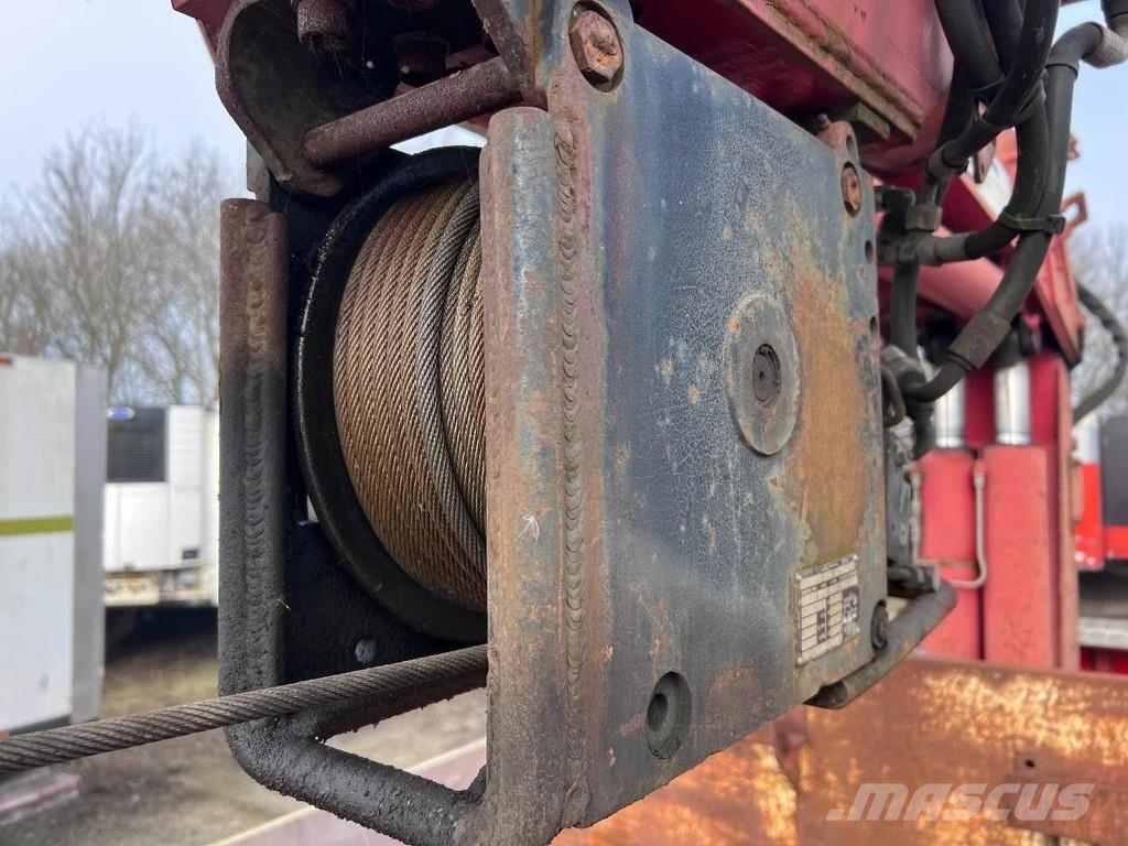 ATM 2 AXLE + HIAB 300-4 Semirremolques de plataformas planas/laterales abatibles