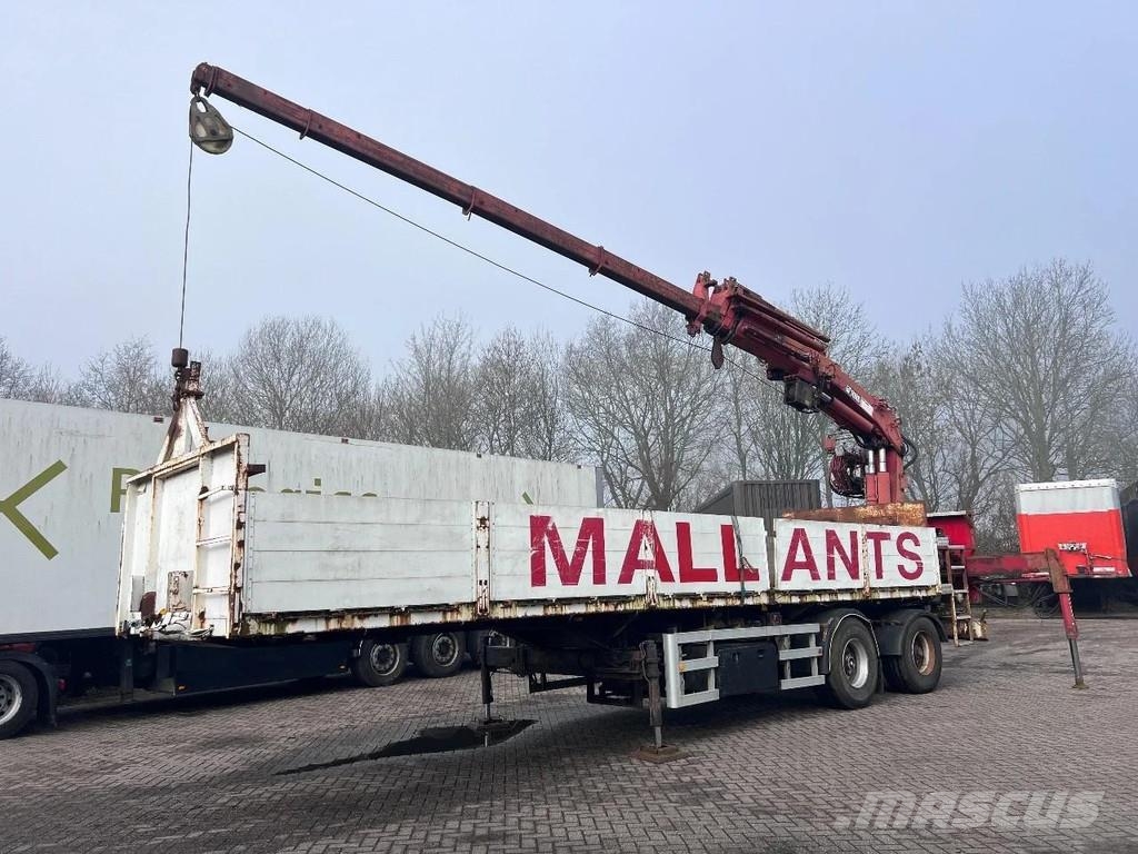 ATM 2 AXLE + HIAB 300-4 Semirremolques de plataformas planas/laterales abatibles