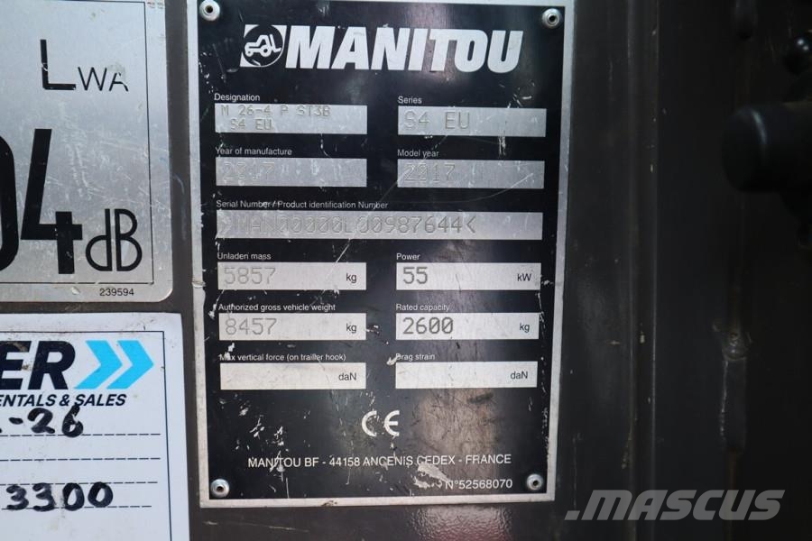 Manitou M26-4 Valid inspection, Diesel, 4x4 Drive, 3700mm Tereptargonca