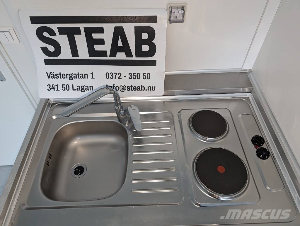 Containex 20 Fot modul med toalett, dusch & kökspentry Anleggsbrakker
