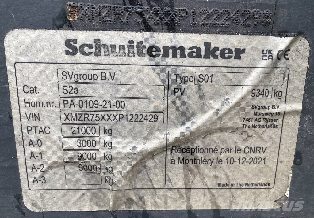 Schuitemaker RAPIDE 75 - 40Km/h endommagée Reboques forrageiros