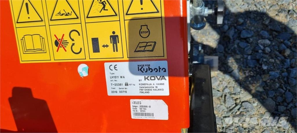 Kubota KOVA LH1511 WA 150CM 1000 RPM Підмітальні машини