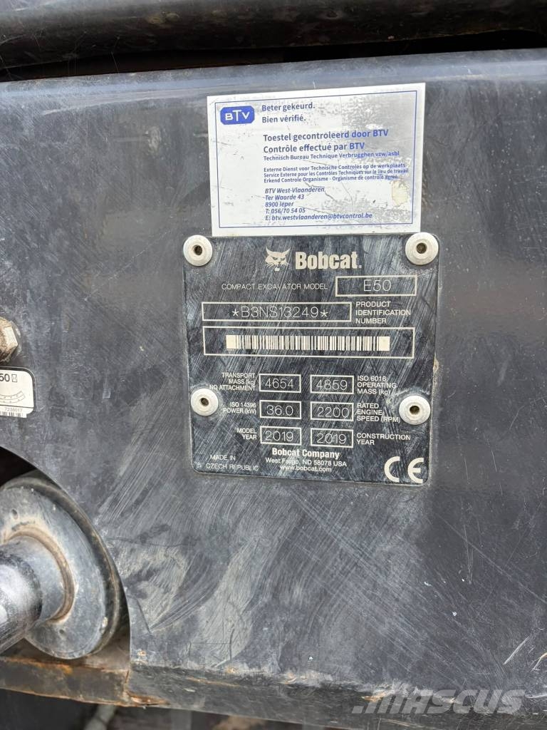 Bobcat E 50z Minigraafmachines < 7t